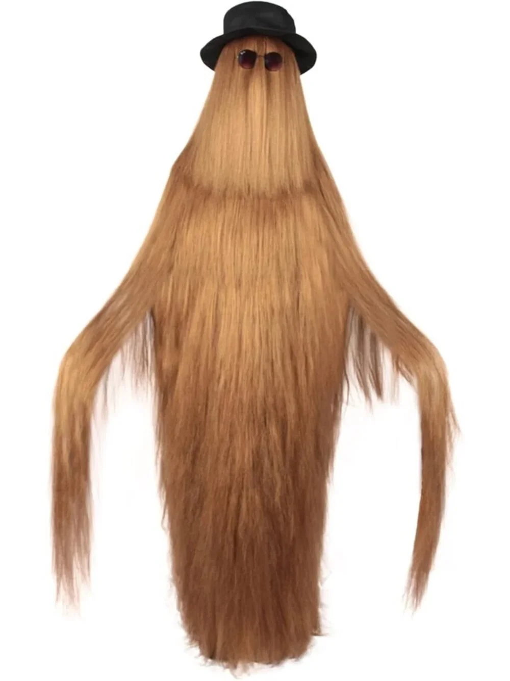 Unisex 71-Inch Premium Brown Hairy Creature Costume Set for Adults - Fun & Cozy!